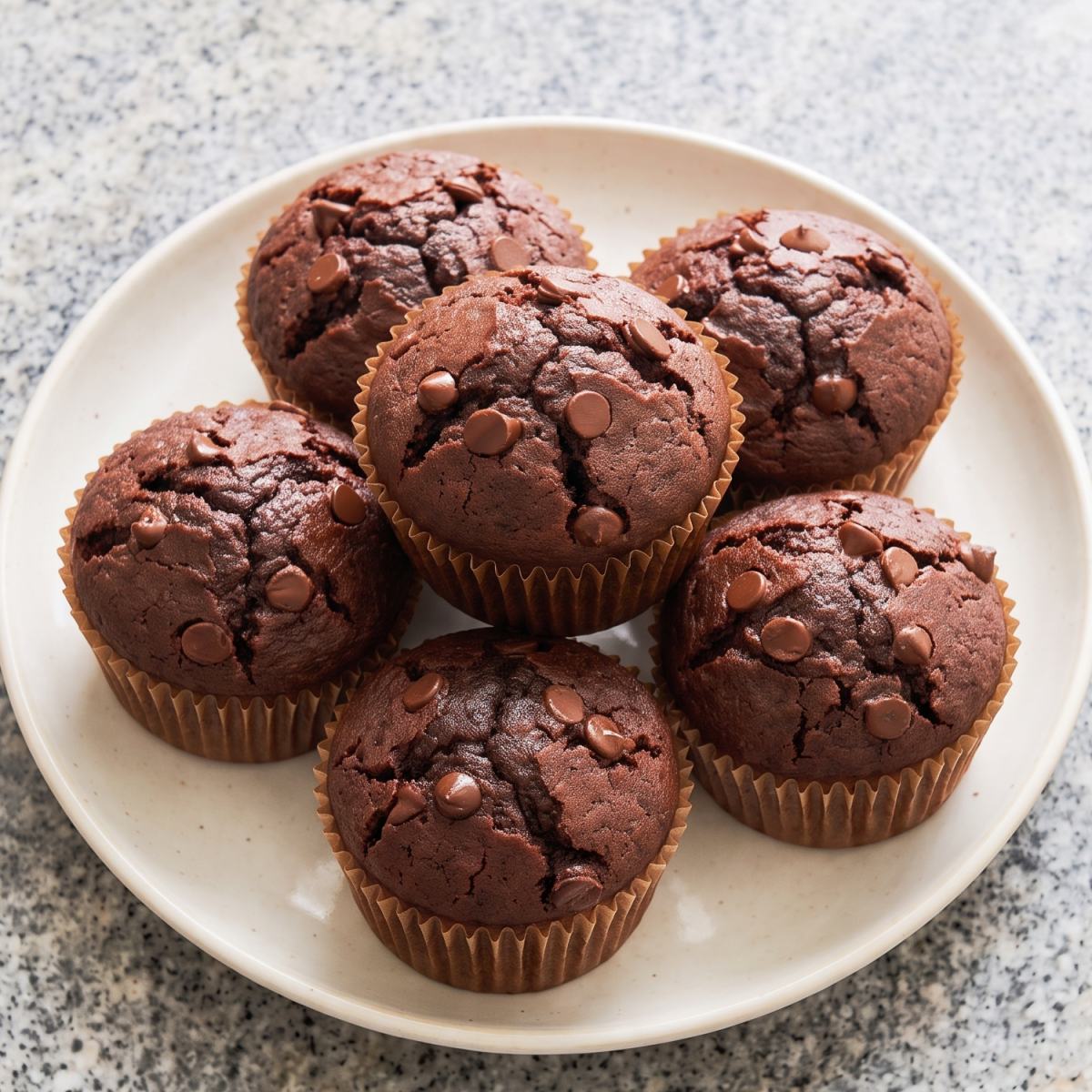 Eggless Double Chocolate Muffins