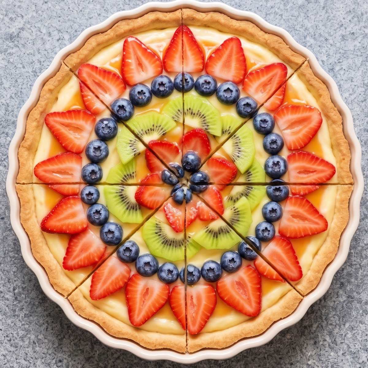 Eggless Fresh Fruit Tart