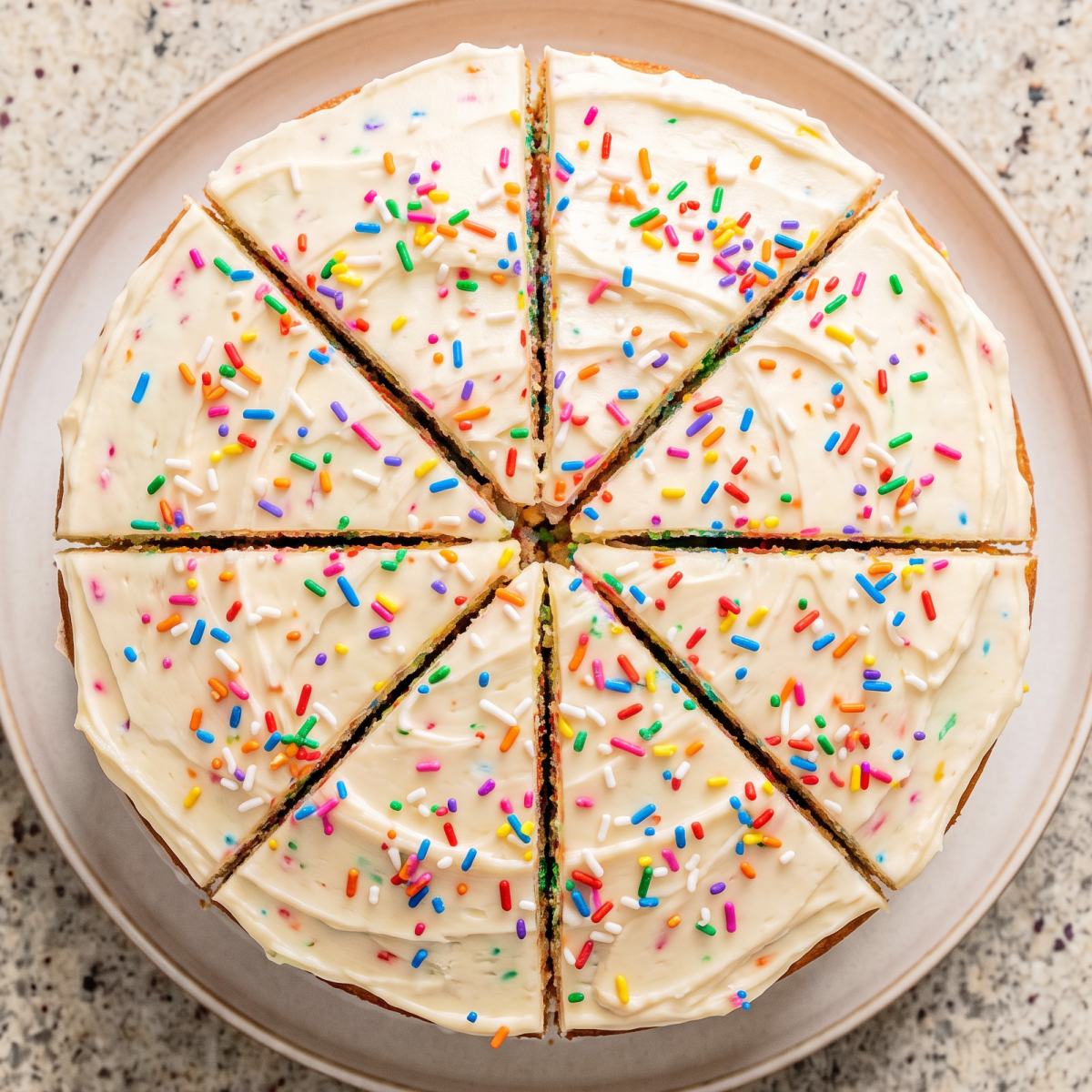 Eggless Funfetti Layer Cake