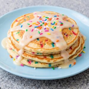 Eggless Funfetti Pancakes