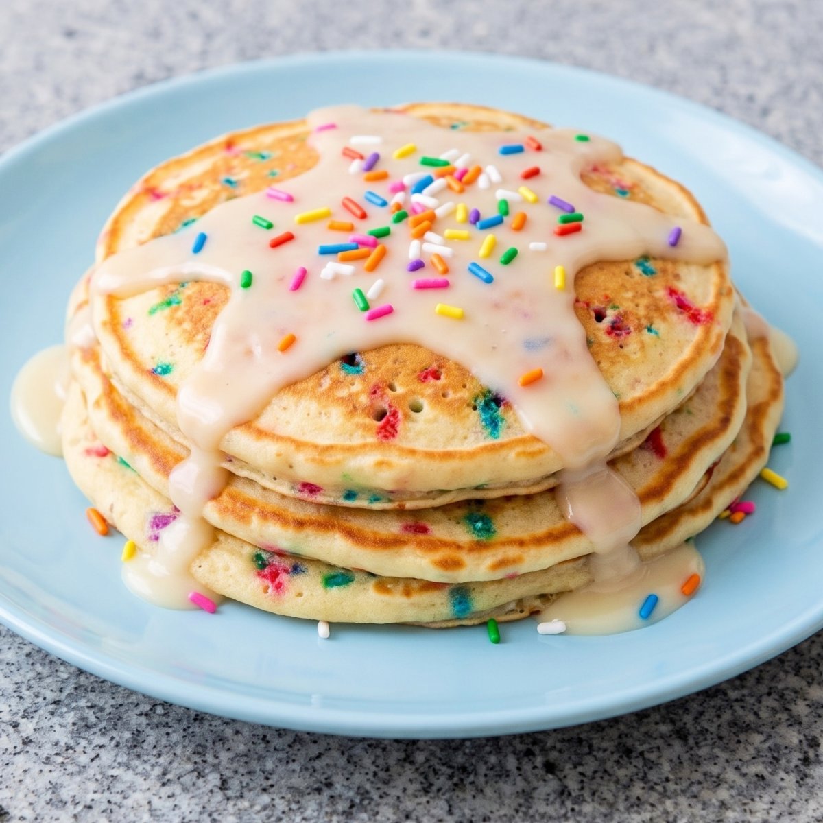 Eggless Funfetti Pancakes