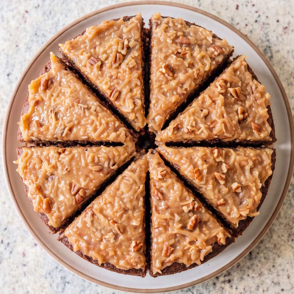 Eggless German Chocolate Cake