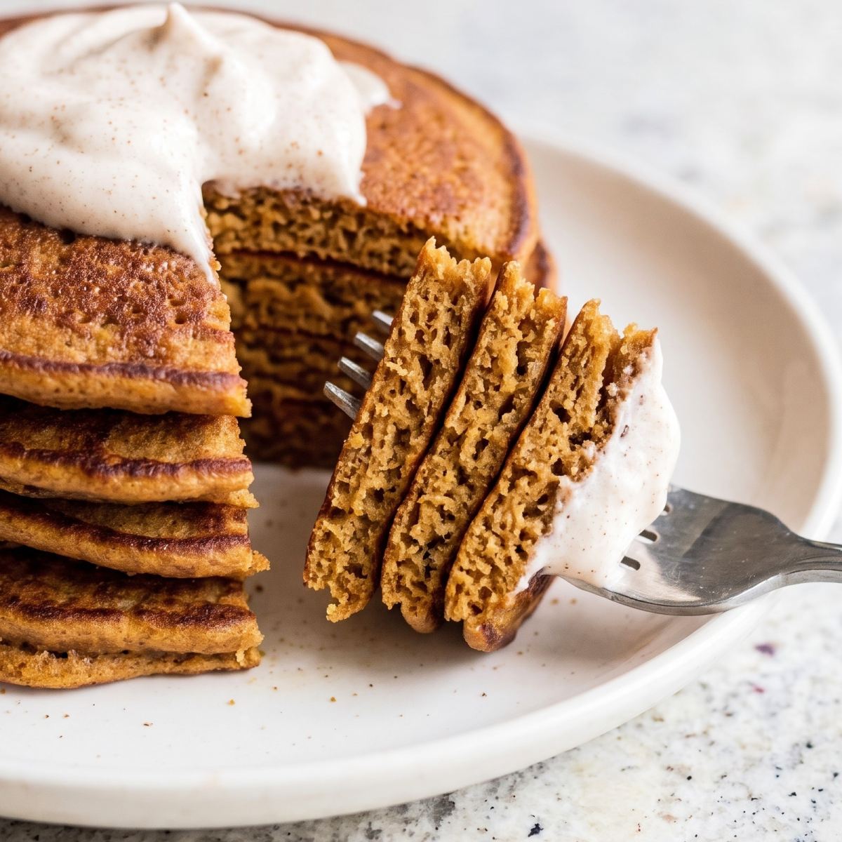 Eggless Gingerbread Pancakes