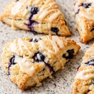 Eggless Lemon Blueberry Scones