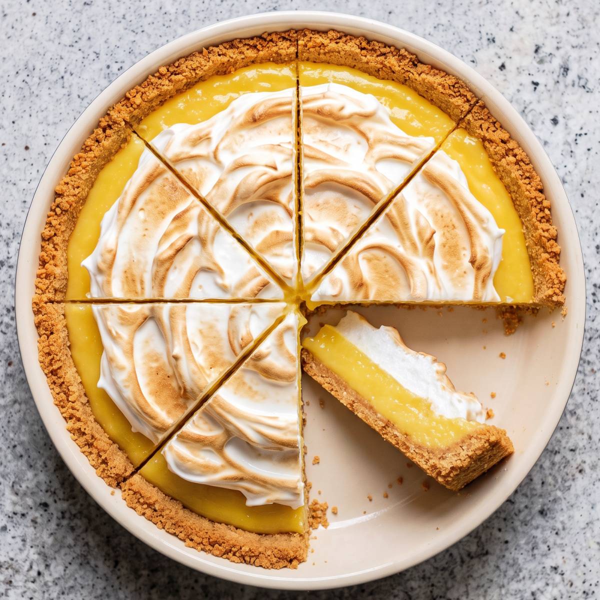 Eggless Lemon Meringue Pie