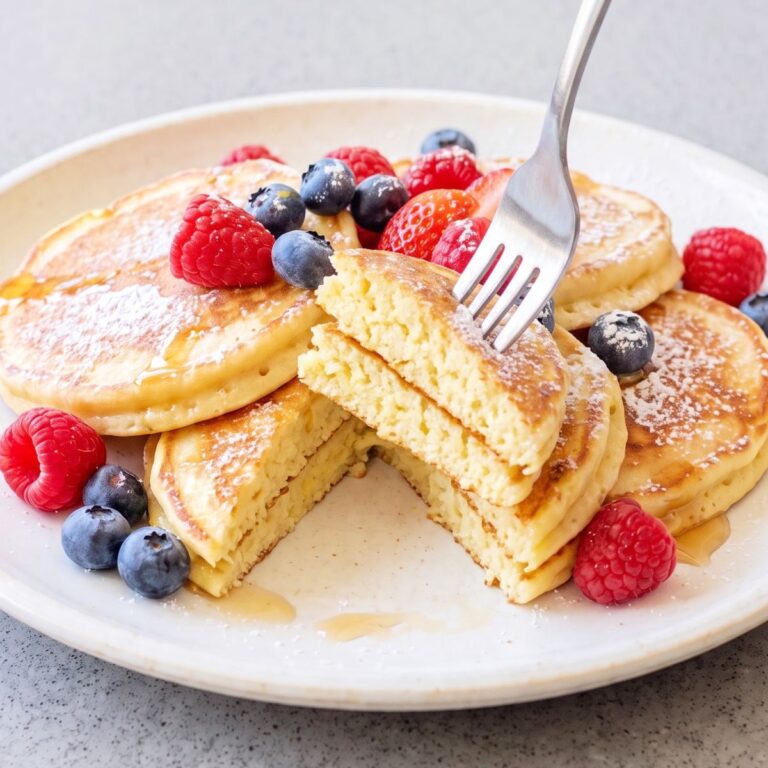 Eggless Lemon Ricotta Pancakes