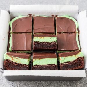 Eggless Mint Chocolate Brownies