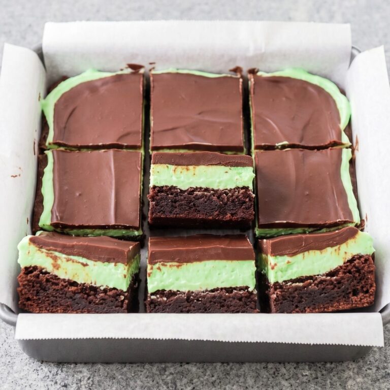 Eggless Mint Chocolate Brownies