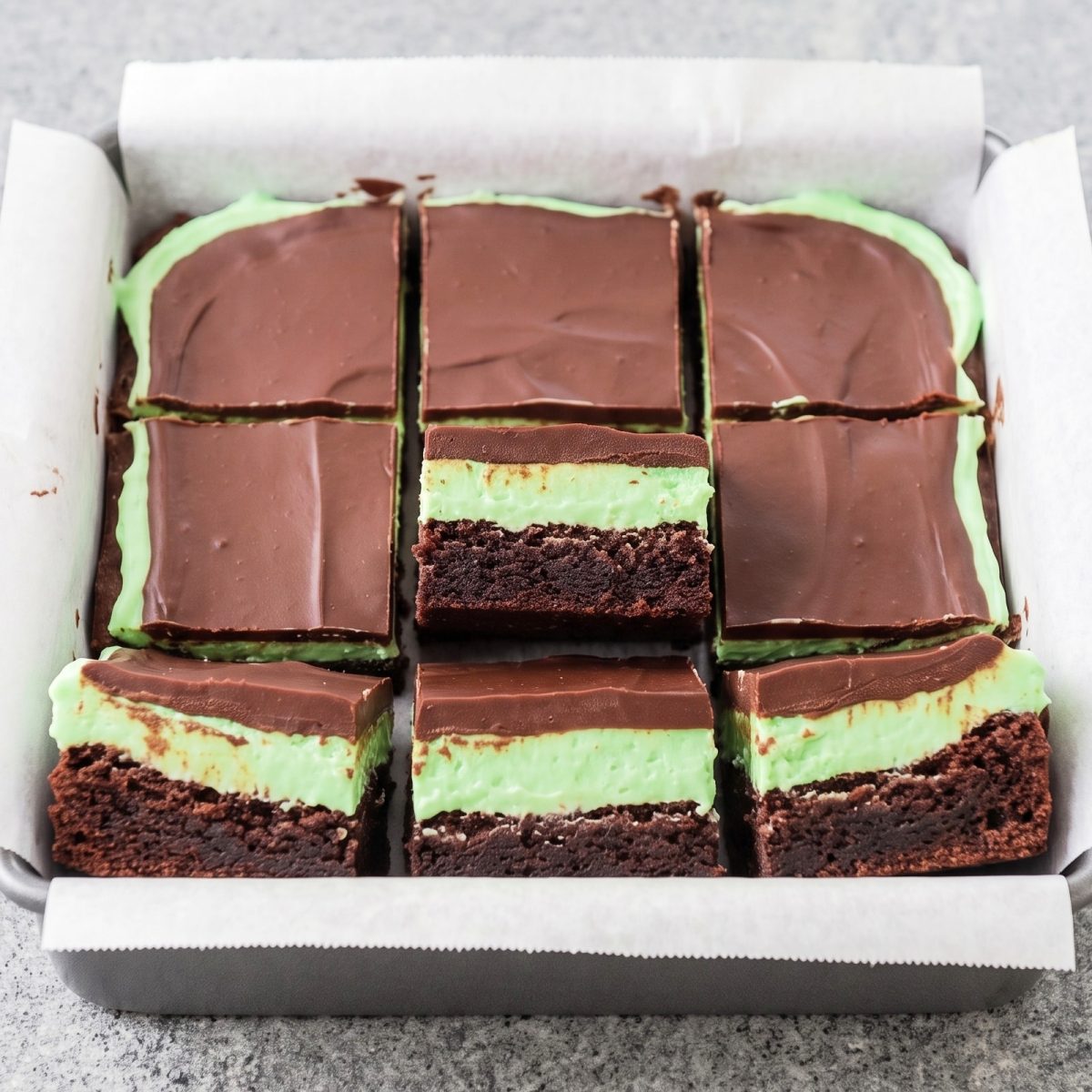 Eggless Mint Chocolate Brownies