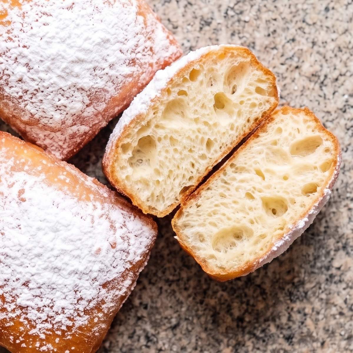 Eggless New Orleans Beignets