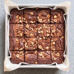 Eggless Nutella Brownies