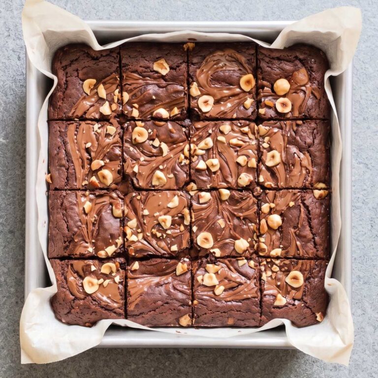 Eggless Nutella Brownies