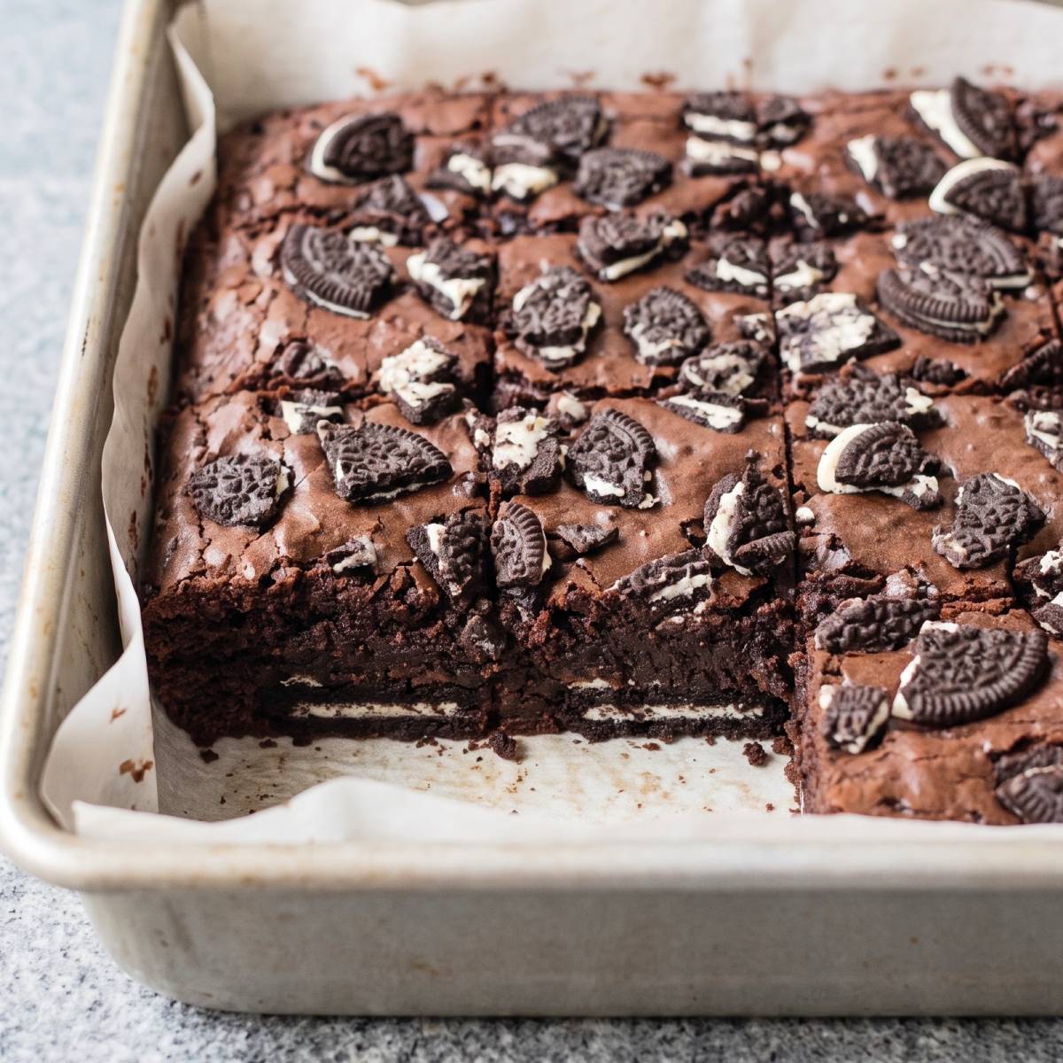 Eggless Oreo Brownies