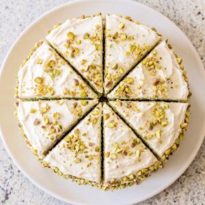 Eggless Pistachio Cake