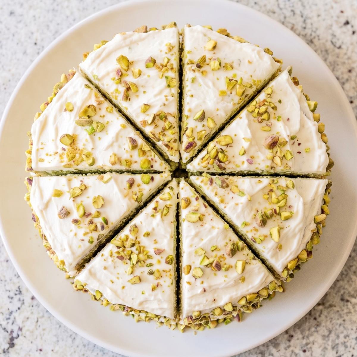 Eggless Pistachio Cake