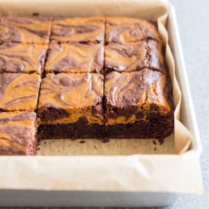 Eggless Pumpkin Cheesecake Brownies