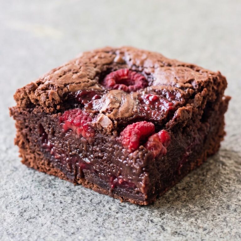 Eggless Raspberry Swirl Brownies
