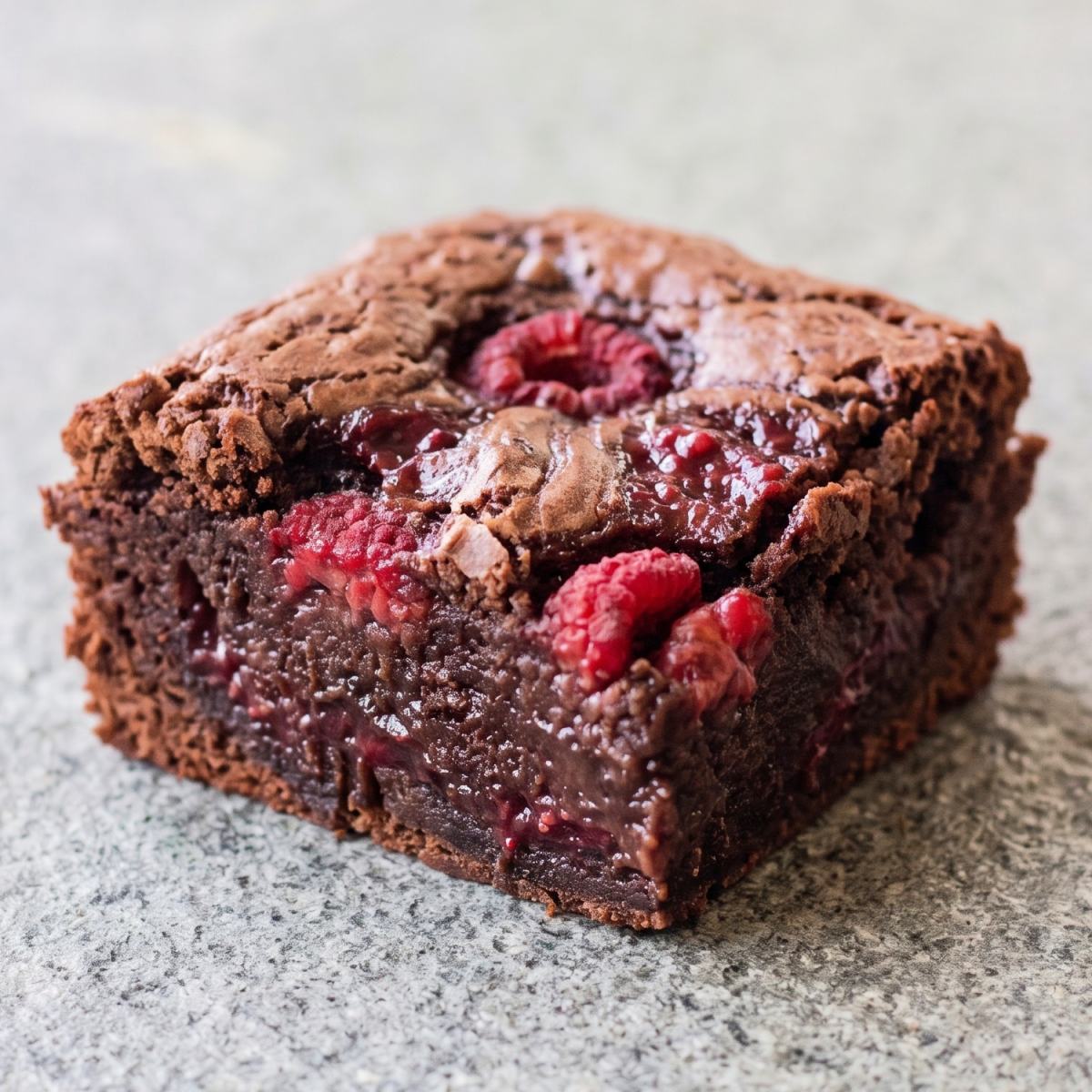 Eggless Raspberry Swirl Brownies