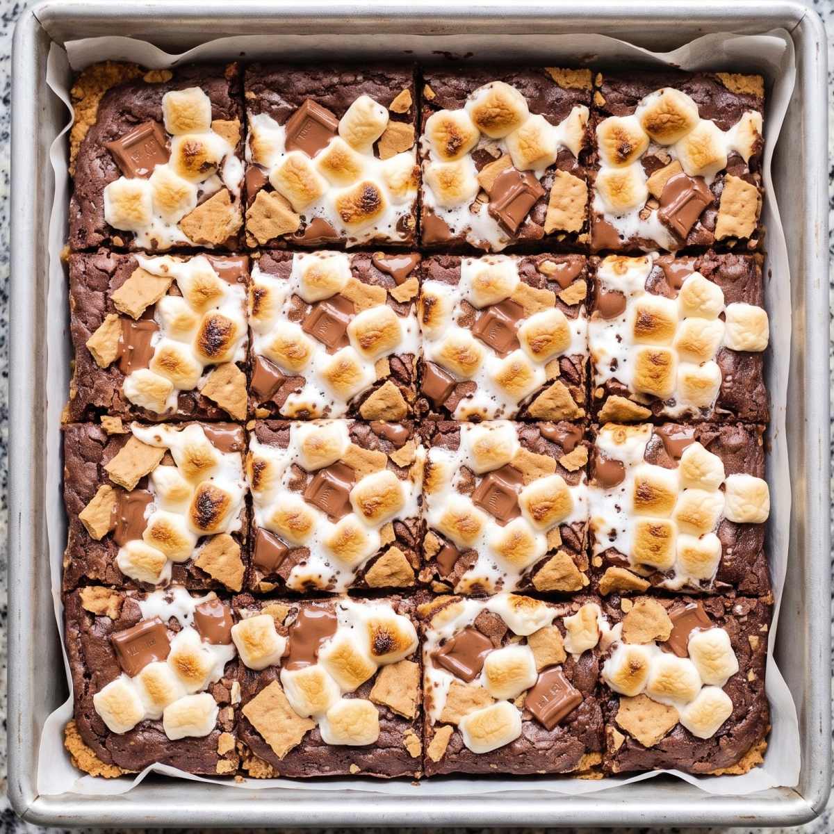 Eggless S'mores Brownies
