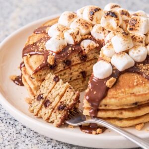 Eggless S'mores Pancakes