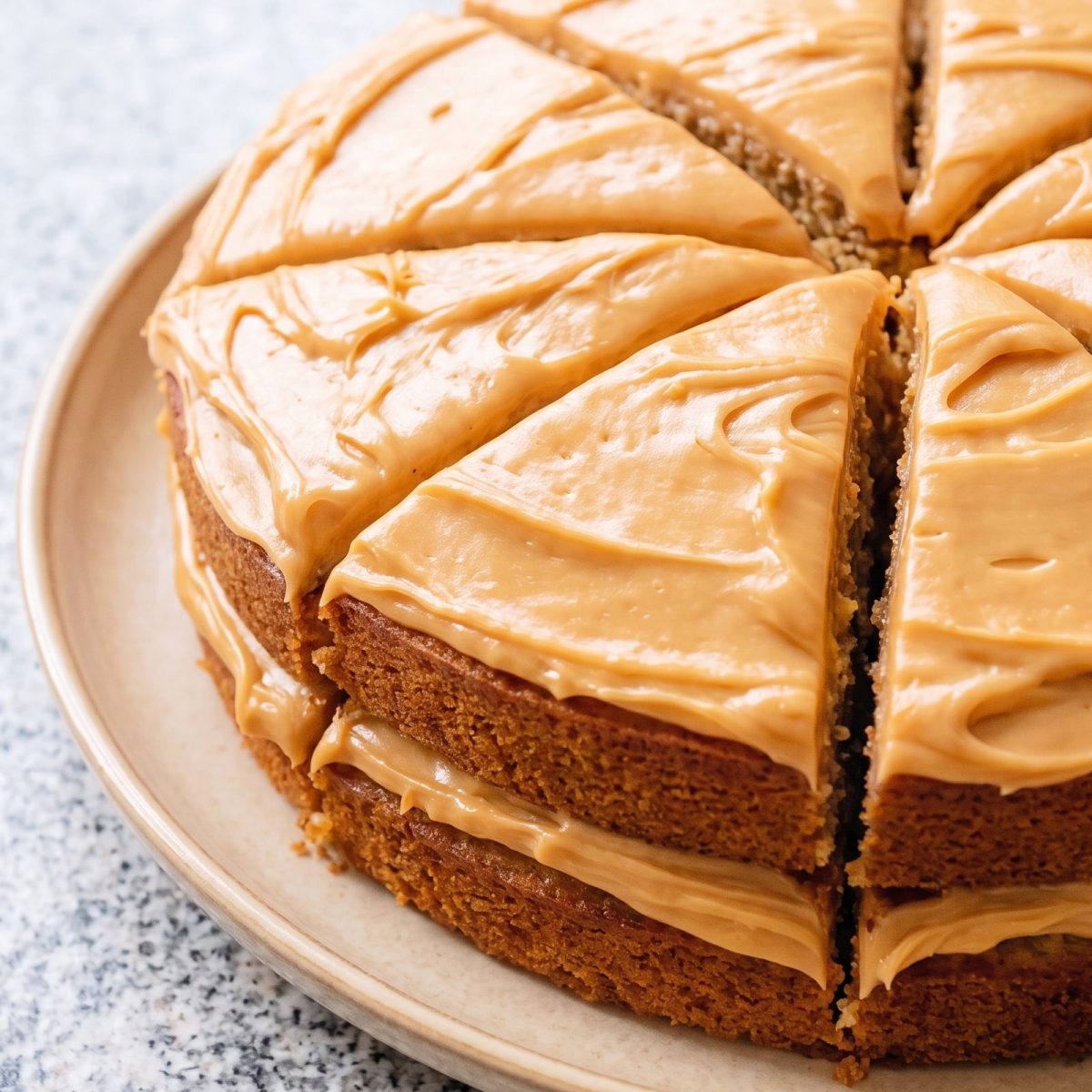 Eggless Southern Caramel Cake
