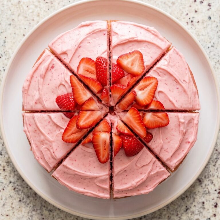 Eggless Strawberry Cake