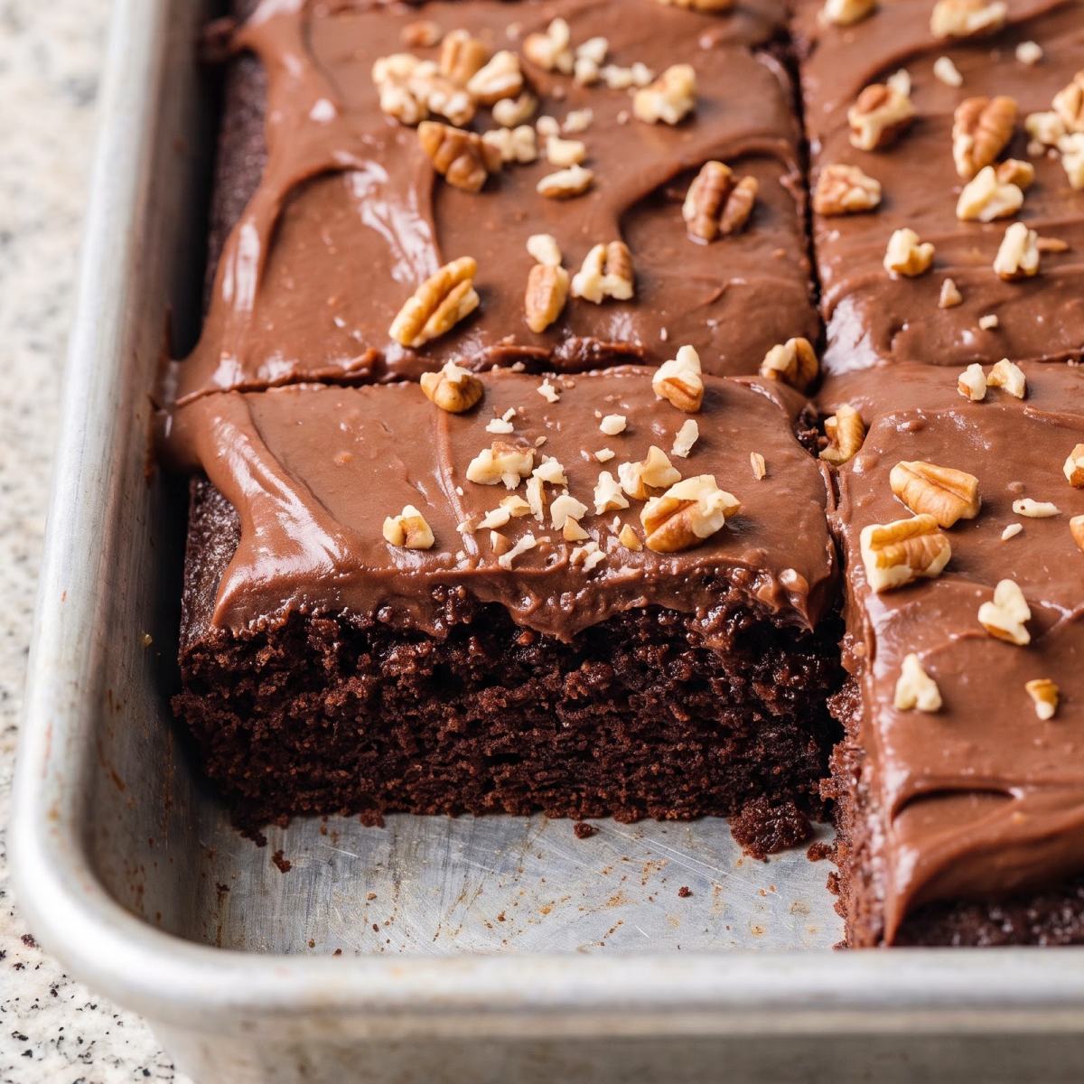 Eggless Texas Sheet Cake