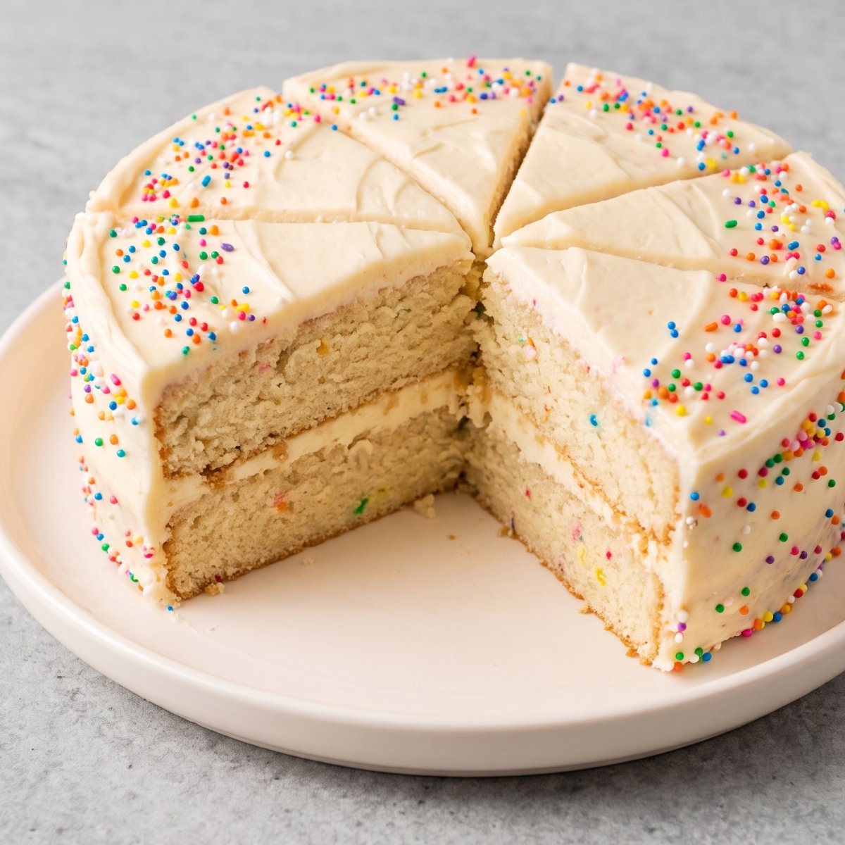 Eggless Vanilla Birthday Cake