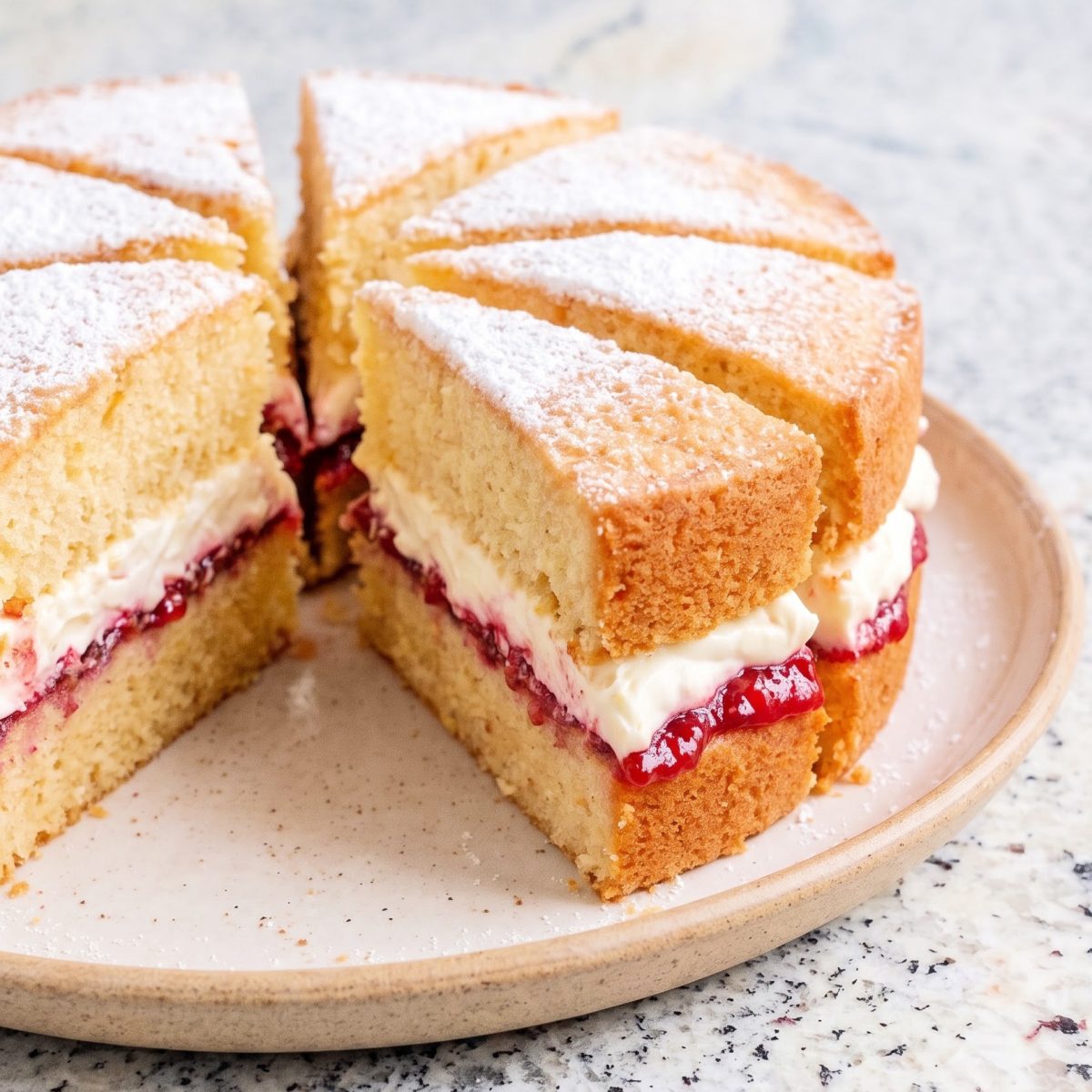 Eggless Victoria Sponge Cake